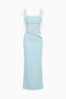 Ice Blue Flowing Maxi Dress