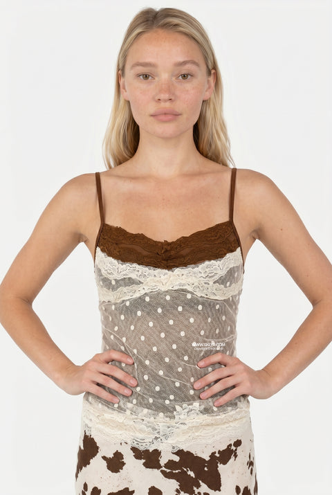 Brown Dot Top