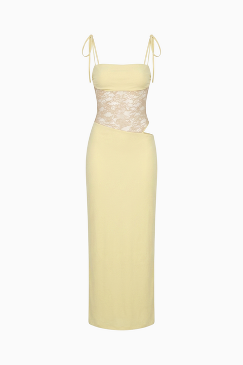 Lime Green Flowing Maxi Dress