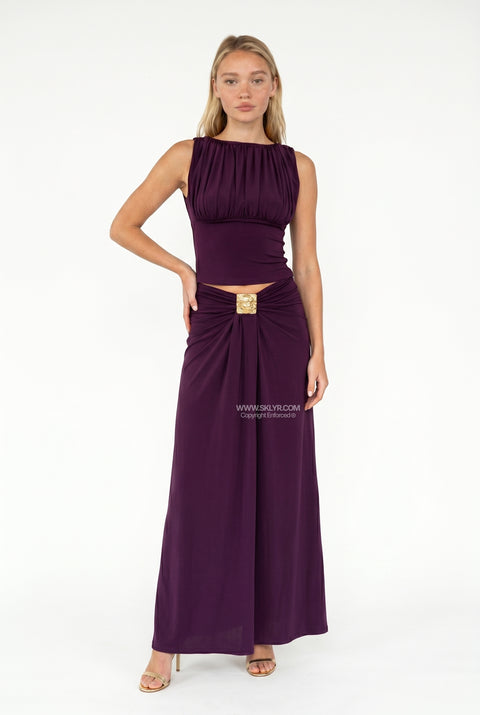 Teal Halterneck Maxi Set