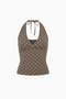 Polka Dot Halter Wrap Top