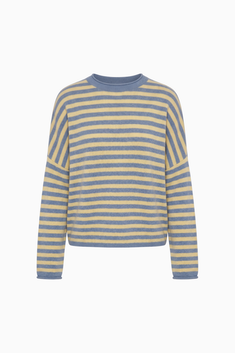 Cozy Striped Crewneck Pullover Sweater