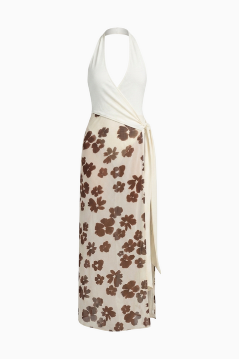 White Delicate Floral Maxi Dress