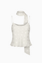 White Spaghetti Strap Fitted Top