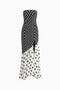 Black Polka Dot Flowing Maxi Dress