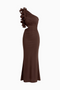 Mint Green One-Shoulder Ruffle Cutout Maxi Dress