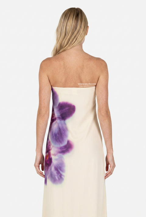 White Orchid Strapless Maxi Dress