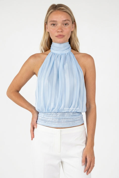 Halterneck Gathered Top