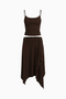 Chocolate Brown Asymmetrical Midi Set