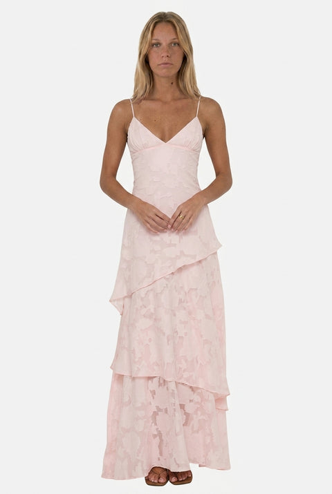 Blush Ruffle-Tier Maxi Dress   FALTA ESPALDA Y MARCA DE AGUA