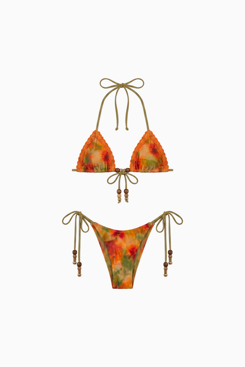 Vibrant Tropical String Bikini