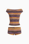 Multicolor Striped Knit Two-Piece Set