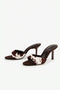 Cow Print Stiletto Mule Sandals