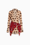 Sheer Polka Dot Long Sleeve Mini Dress