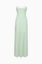 Mint Satin Sleek Gown Dress