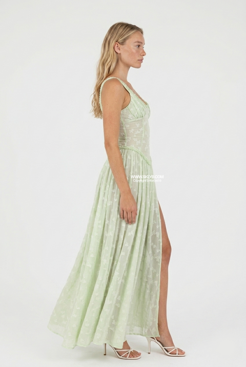 Mint Green Corset Maxi Dress