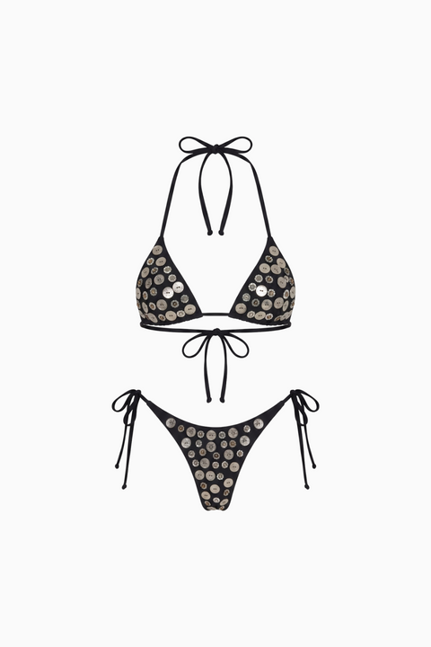 Mother-of-Pearl Disc String Bikini