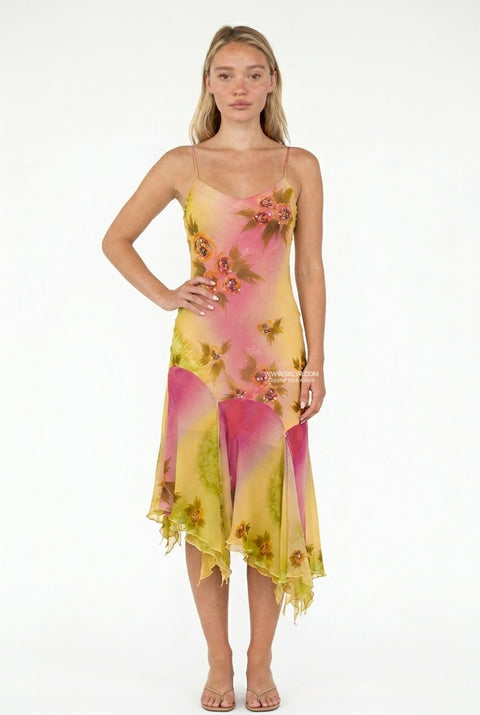Fairycore Floral Slip Dress