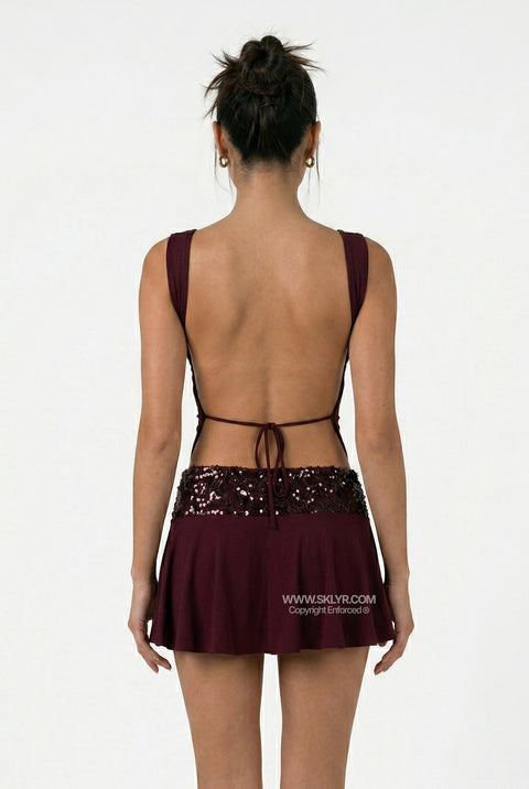 Deep Plum Fitted Mini