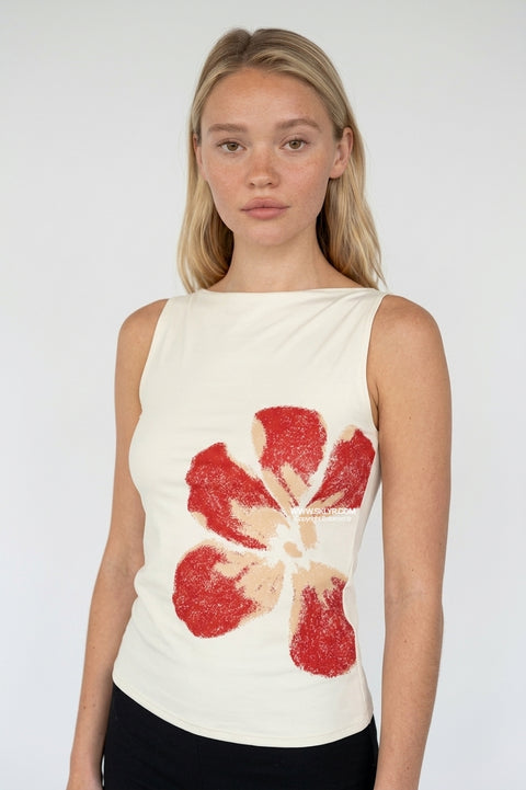 Hibiscus Graphic Top