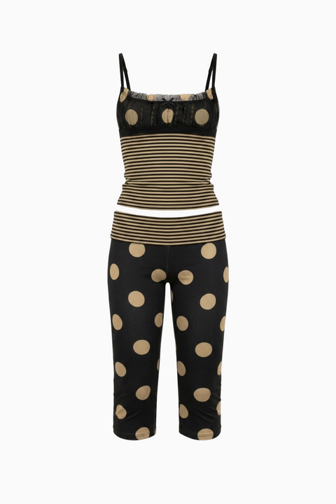 Mixed Print Camisole & Leggings Set