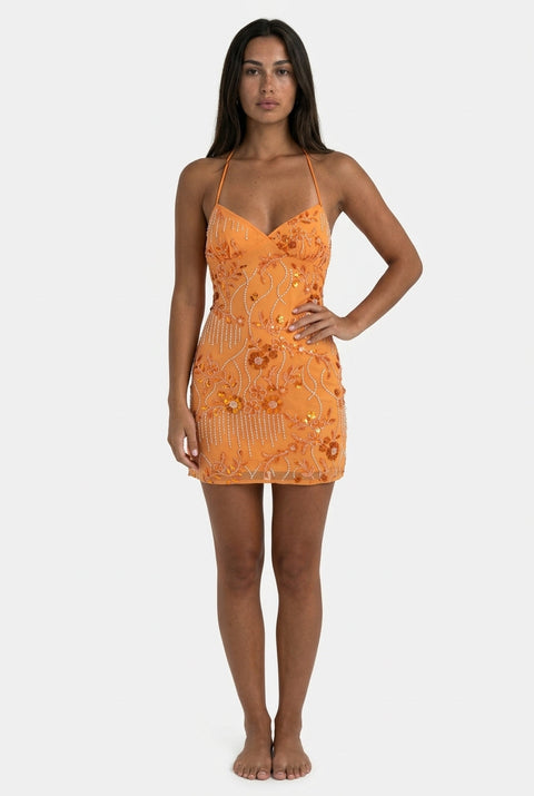Tellisa Orange Dress