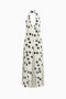 White Polka Dot Halter Maxi Dress