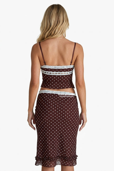 Polka Dot Two-Piece Lace Set