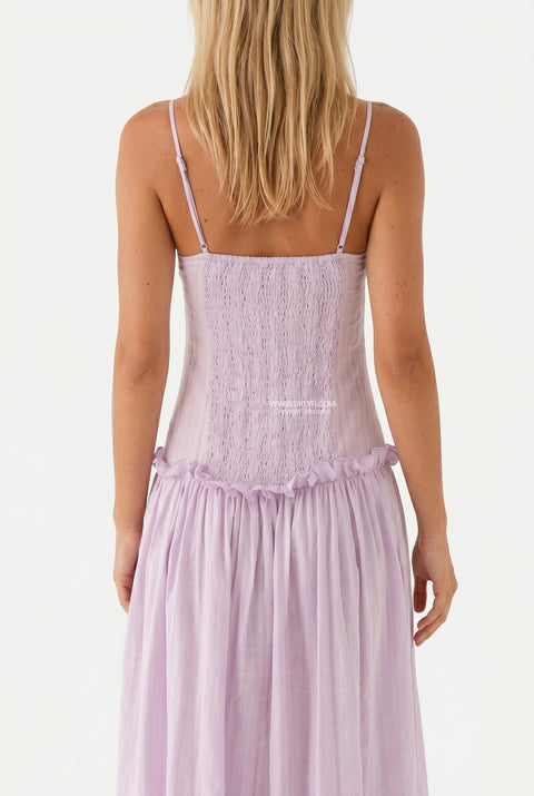 Sky Blue Spaghetti Strap Maxi Dress