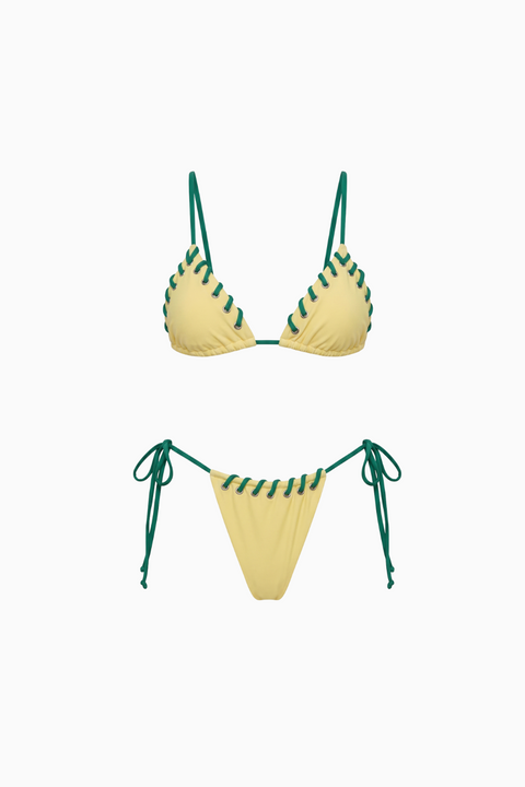 Yellow String Triangle Bikini