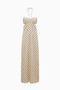 White Dot-Print Wrap Maxi