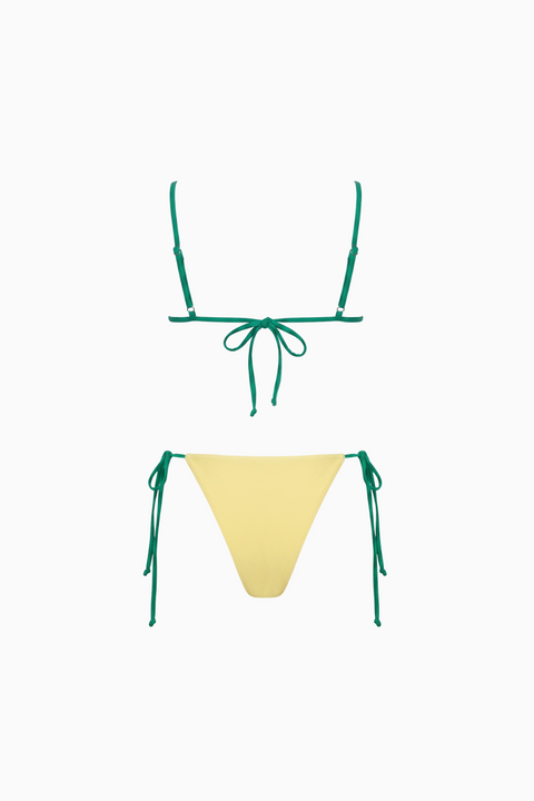 Yellow String Triangle Bikini