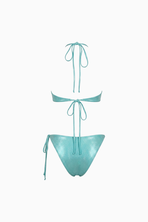 Mermaid Scale Triangle 3-File Bikini