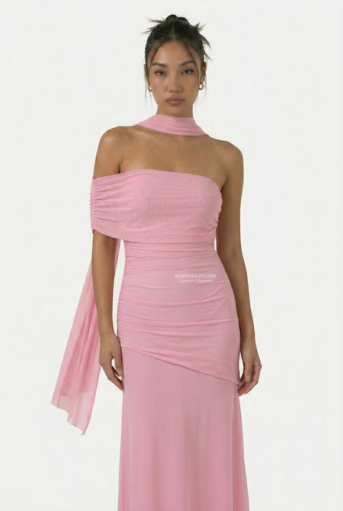 Blush Tiered Ruffle Maxi Dress