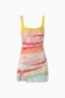 Multicolor Stripe Structured Mini Dress