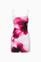 Pink Hibiscus Slip Mini Dress