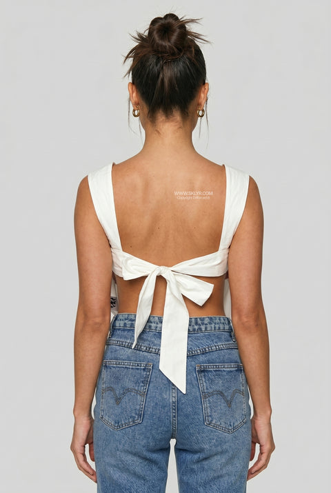 Pink & Cream Printed Crop Top