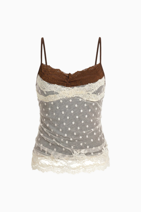 Brown Dot Top