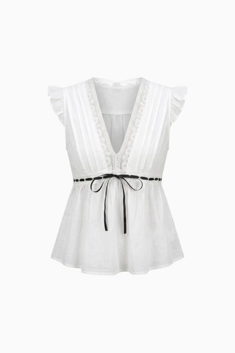White Structured Corset Top