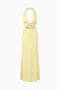 Yellow Halter Cut-Out Maxi Dress
