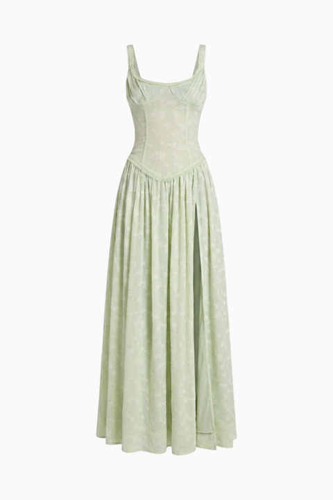 Mint Green Corset Maxi Dress
