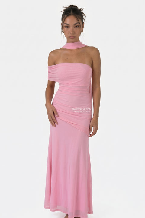 Blush Tiered Ruffle Maxi Dress