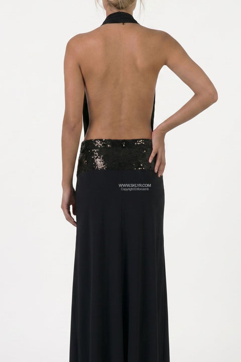 Black A-Line Maxi Dress