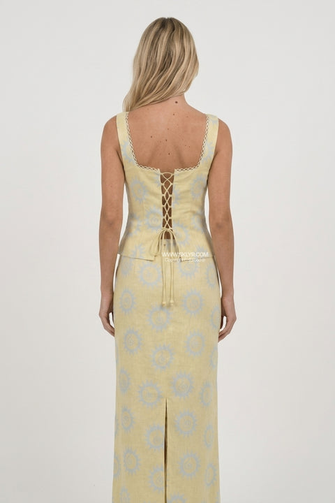 Sage Green Printed Two-Piece Set