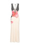 Ivory Botanical V-Neck Maxi Dress