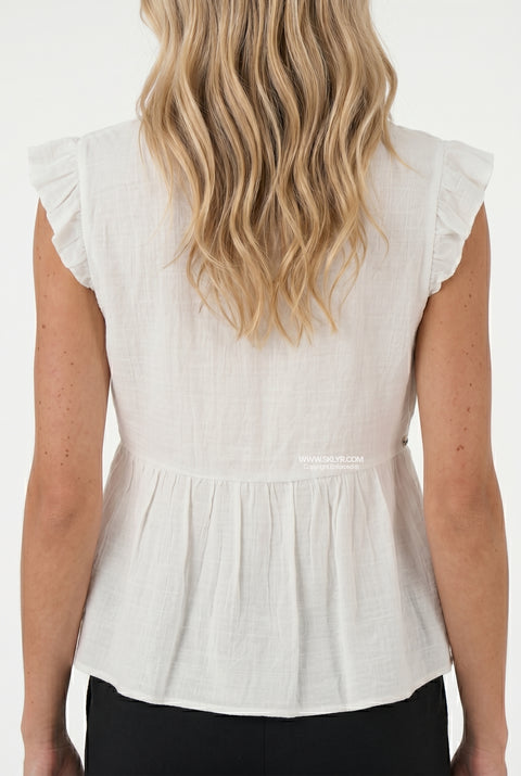 White Structured Corset Top