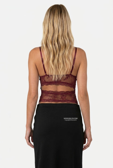 Multicolor Mesh Print Fitted Top