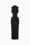 Black Open Back Strappy Maxi Dress