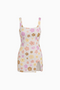 Pastel Bloom Shimmer Mini Dress