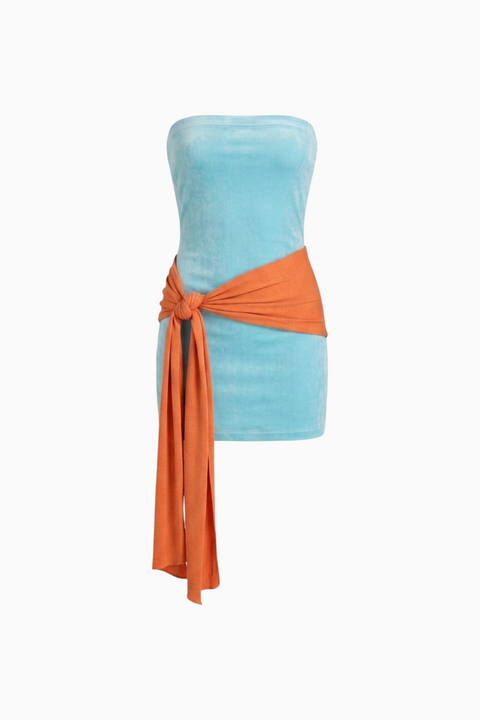 Blue Sequin Embellished Mini Set